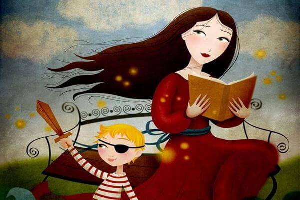 Mother Reading, Pirate Child