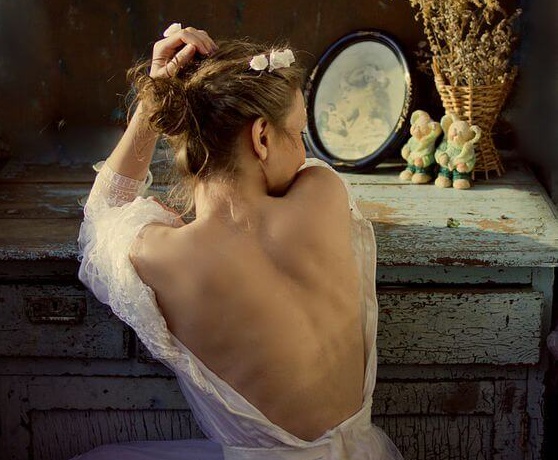 Woman Open-Back Dress