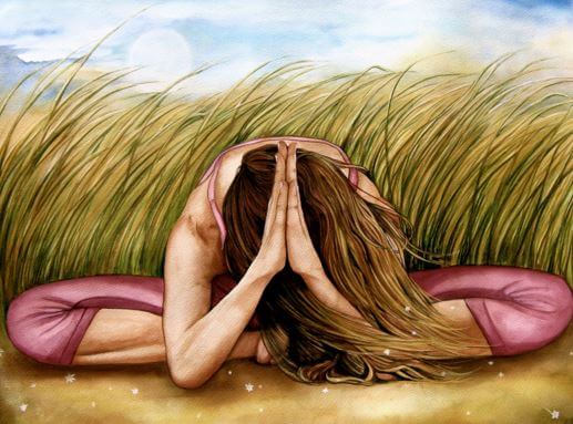 Woman Meditating Near Ground