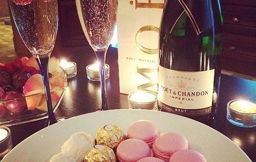 wine and chocolates