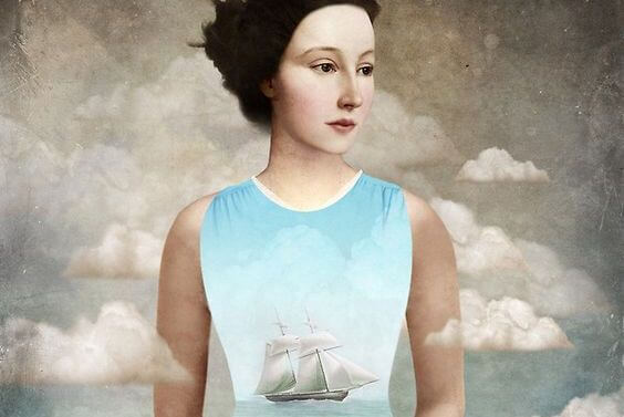 woman with a ship shirt