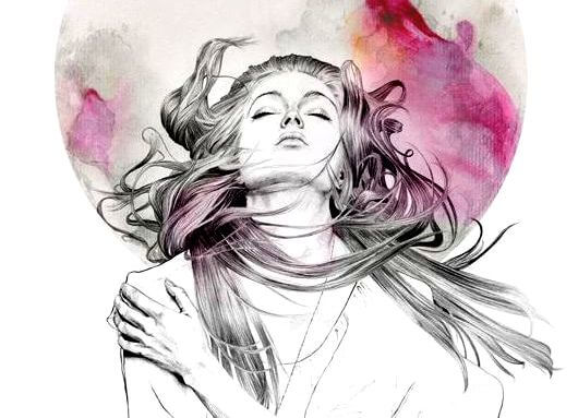 drawing of a woman
