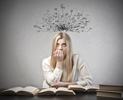 girl thinking with anxiety