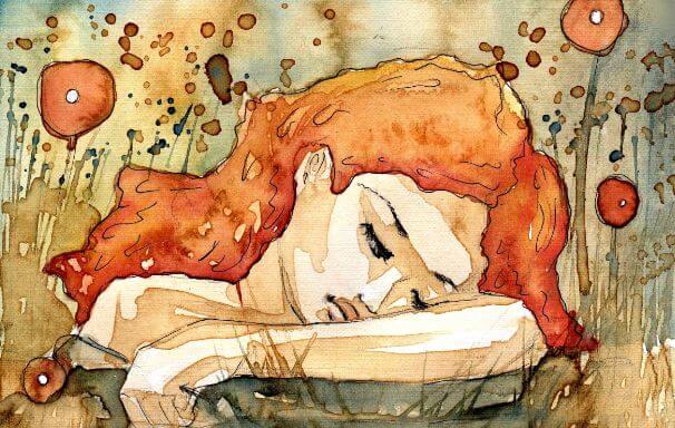 sad-girl-orange-watercolor