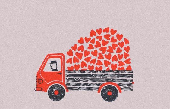 truck full of hearts