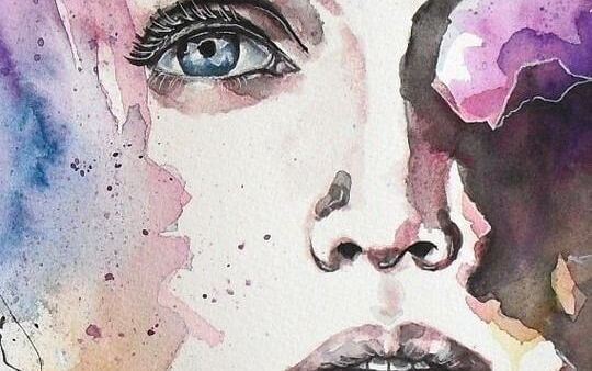 watercolor face