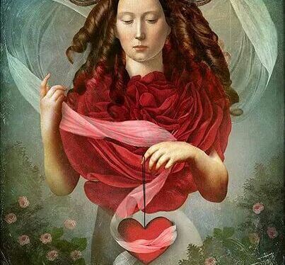 woman holding a heart