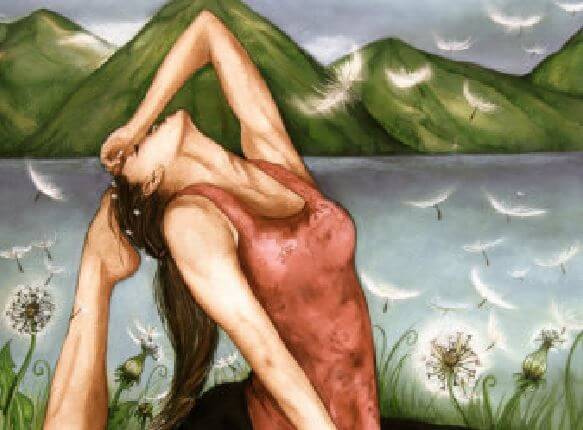 yoga ved fjellet