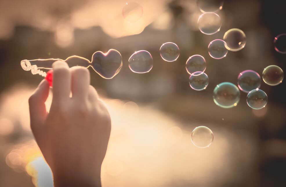 Hand Making Bubbles