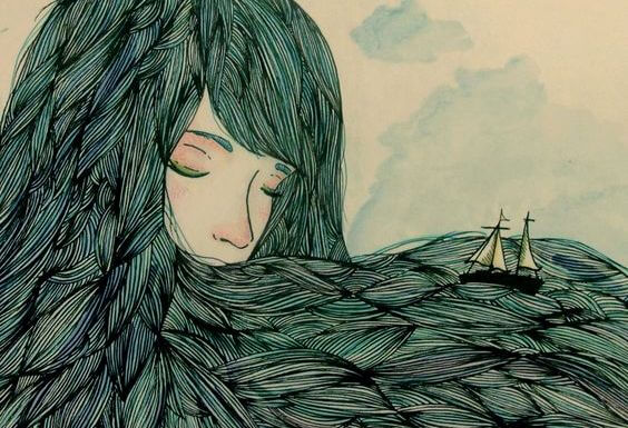 boat-sailing-in-womans-hair