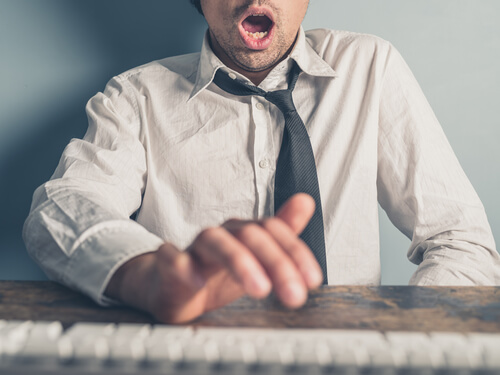 man masturbating at work