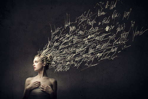 Woman Hair of Words