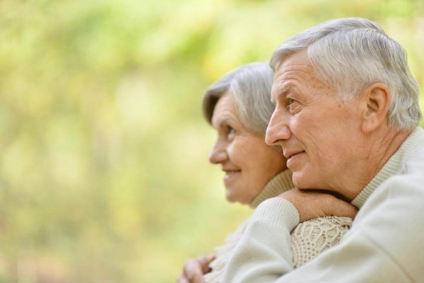 two people with gray hair