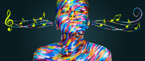 colorful-woman-listening-to-music