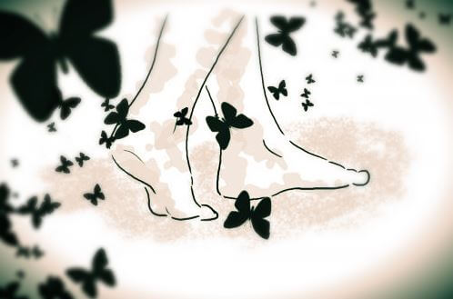 feet and butterflies