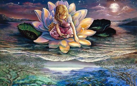 girl in flower