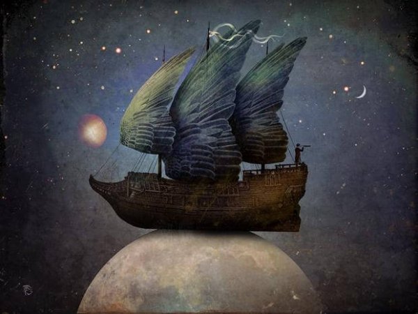 ship on moon