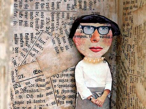 woman-with-newspaper-background