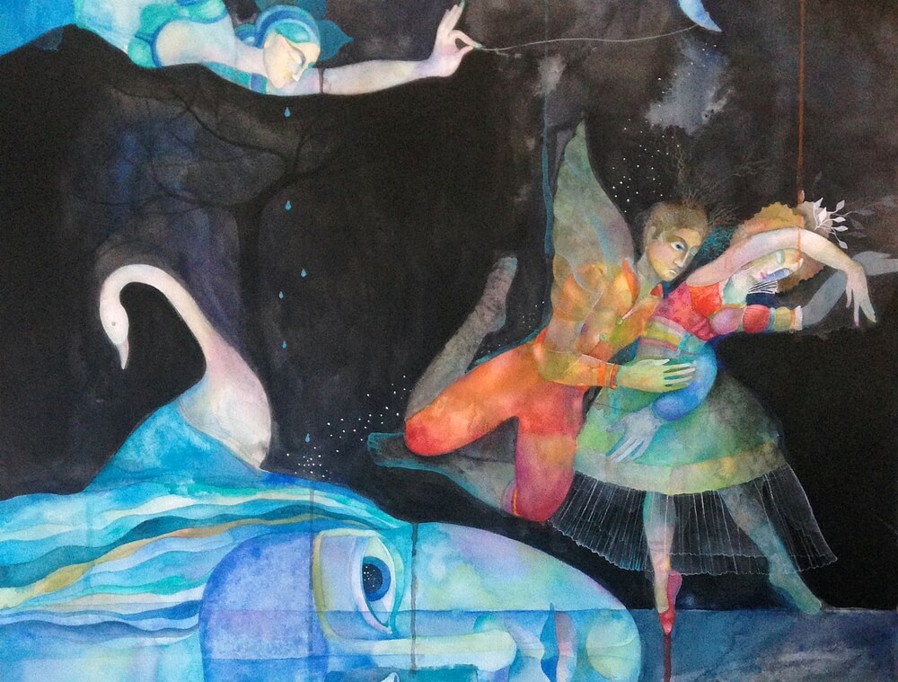 Man and Woman Floating