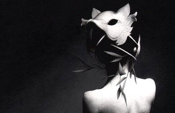 Woman Mask on Head