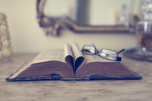 Open Book and Glasses