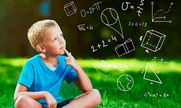 boy thinking about equations