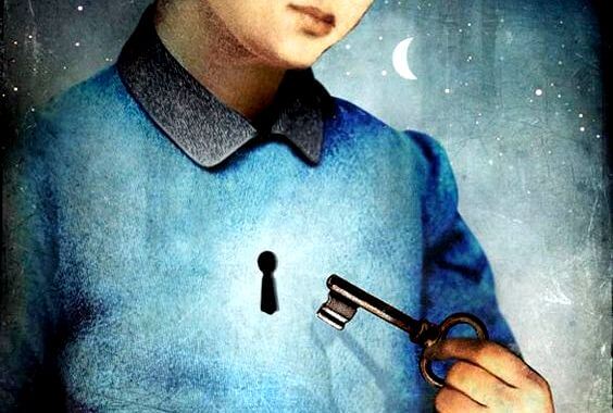 Person with Keyhole in Chest