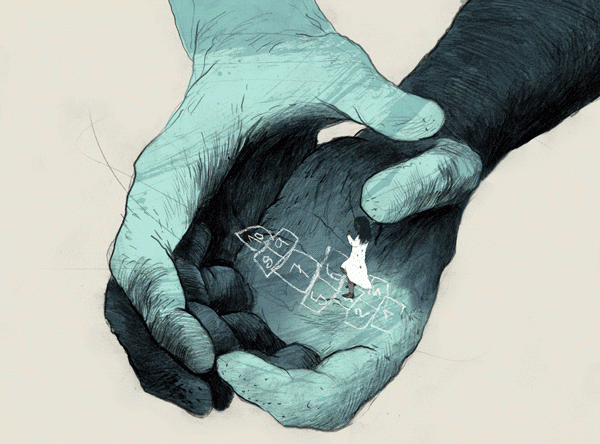 hopscotch in hands