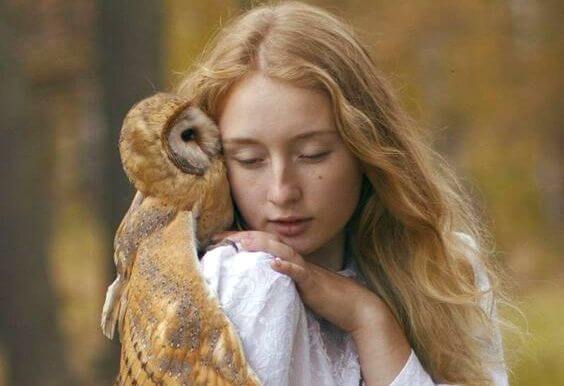 Woman and Owl