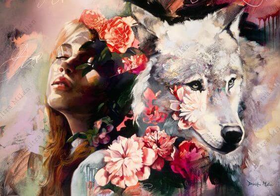 Woman and Wolf