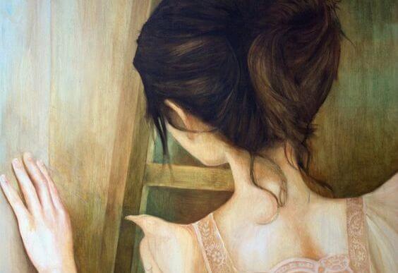 Woman Looking Out Window