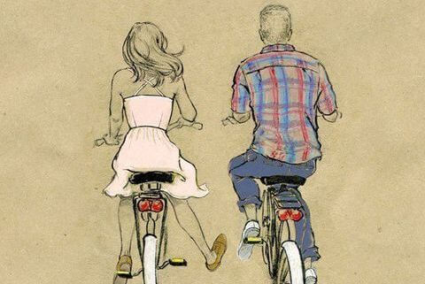 Couple Biking
