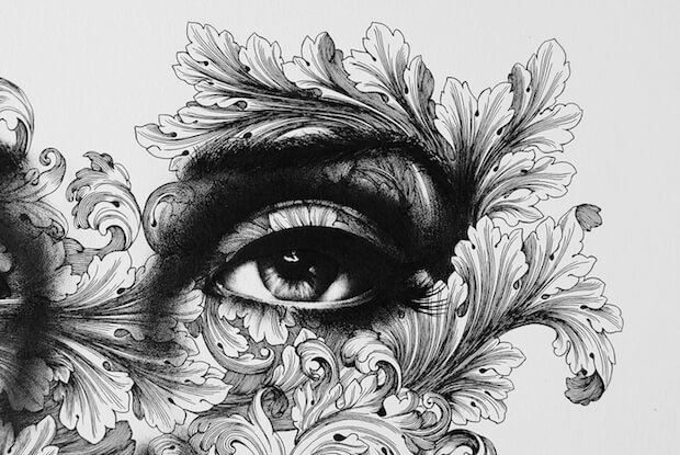 Eye Drawn With Plants