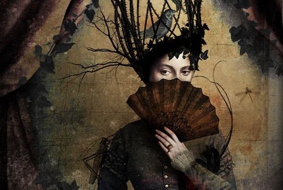 woman with fan