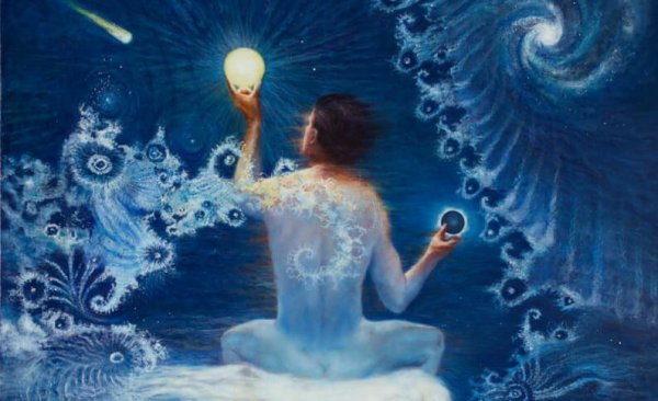 man holding light