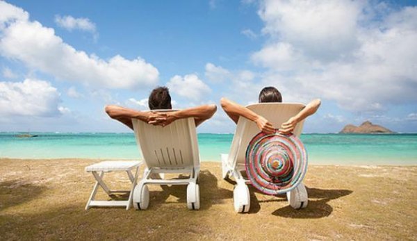 people on the beach