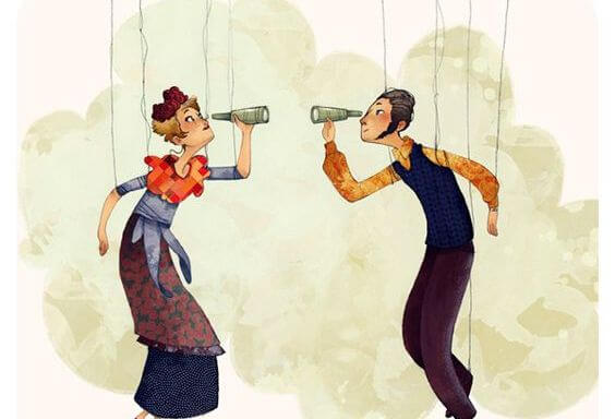 puppets looking through telescopes