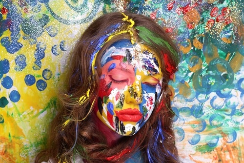Woman Painted Face