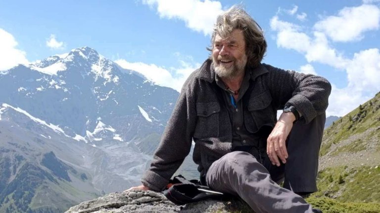 Reinhold Messner on a mountain