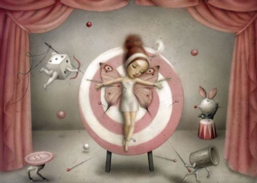 a fairy on a target