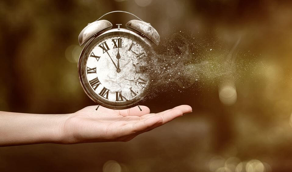 clock blown away by wind