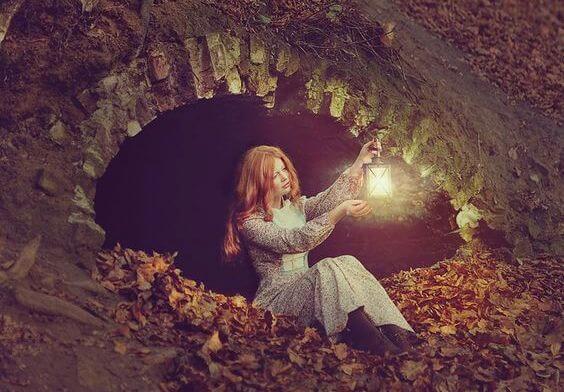 Woman with Lantern