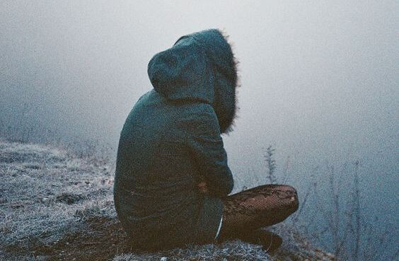 person sitting alone