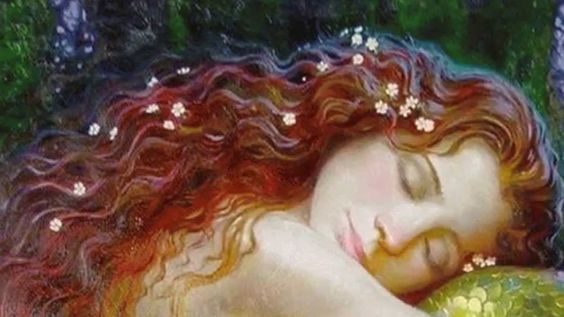 redheaded girl asleep