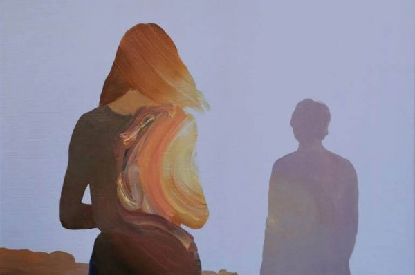 woman and shadow of man