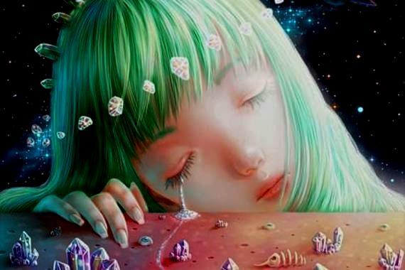 girl with green hair