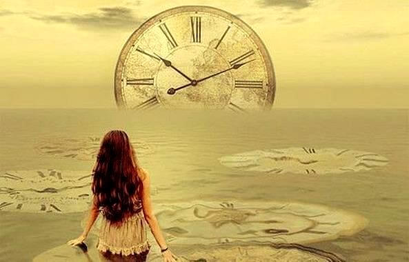 Woman Looking at Time
