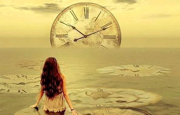 A woman looking at time.