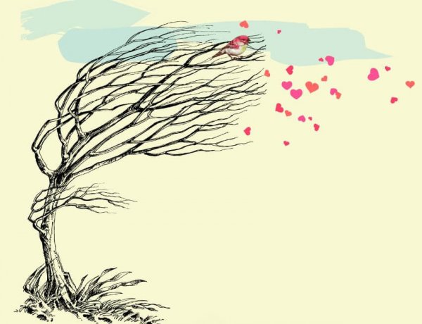 tree blowing hearts
