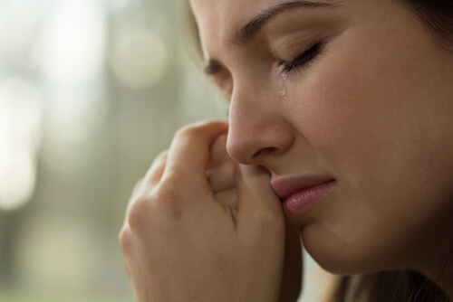 woman crying